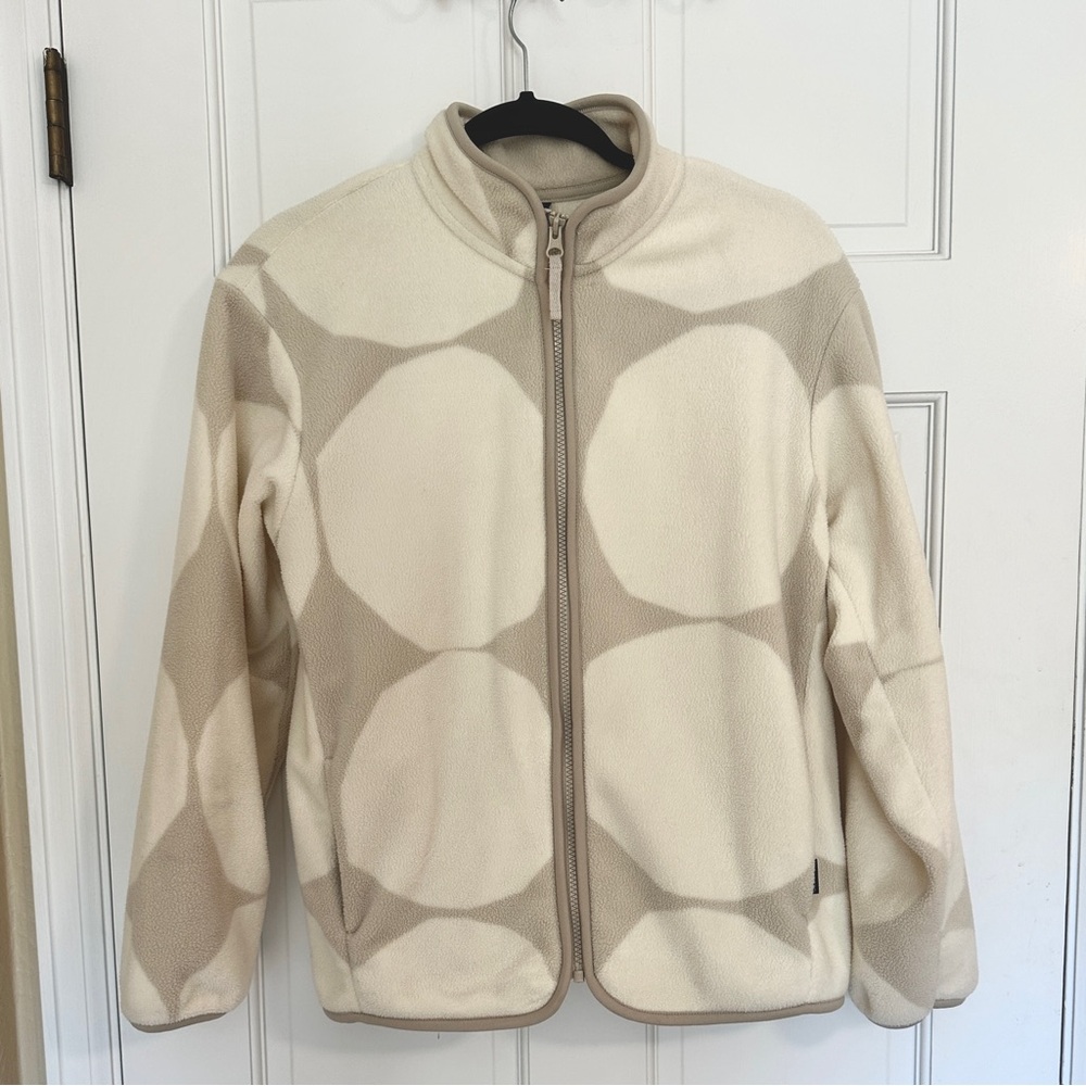 UNIQLO x Marimekko Fleece Full Zip Jacket in Cream and White (Japan L, US M) - Picture 6 of 10